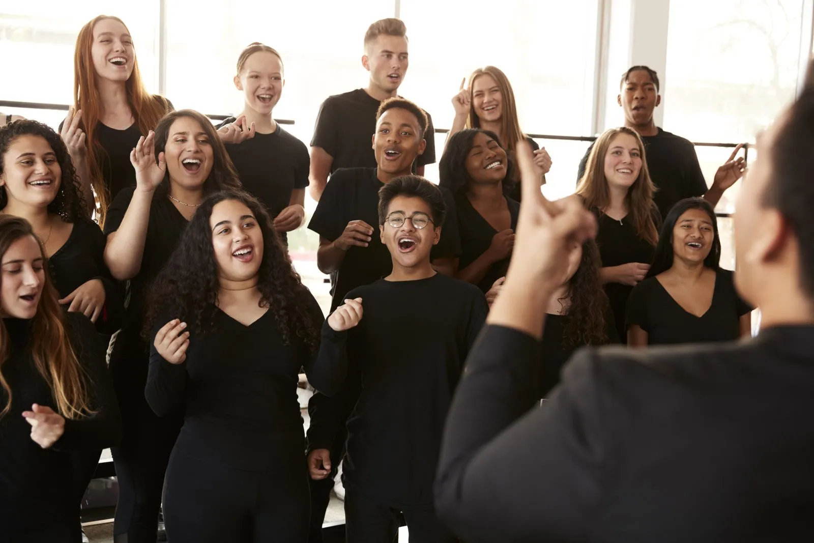A group of Students singing